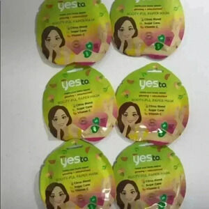 Yes To Booty-Ful 2 Paper Mask 6 Pack—Glowing